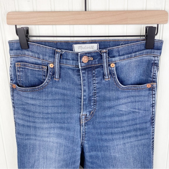 Madewell Tall 10" High-Rise Skinny Jeans in Danny Wash Stretch Women's Size 25T - Picture 4 of 9